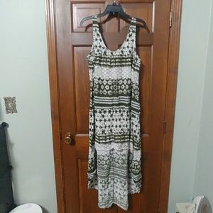 High low sleeveless loose sun dress